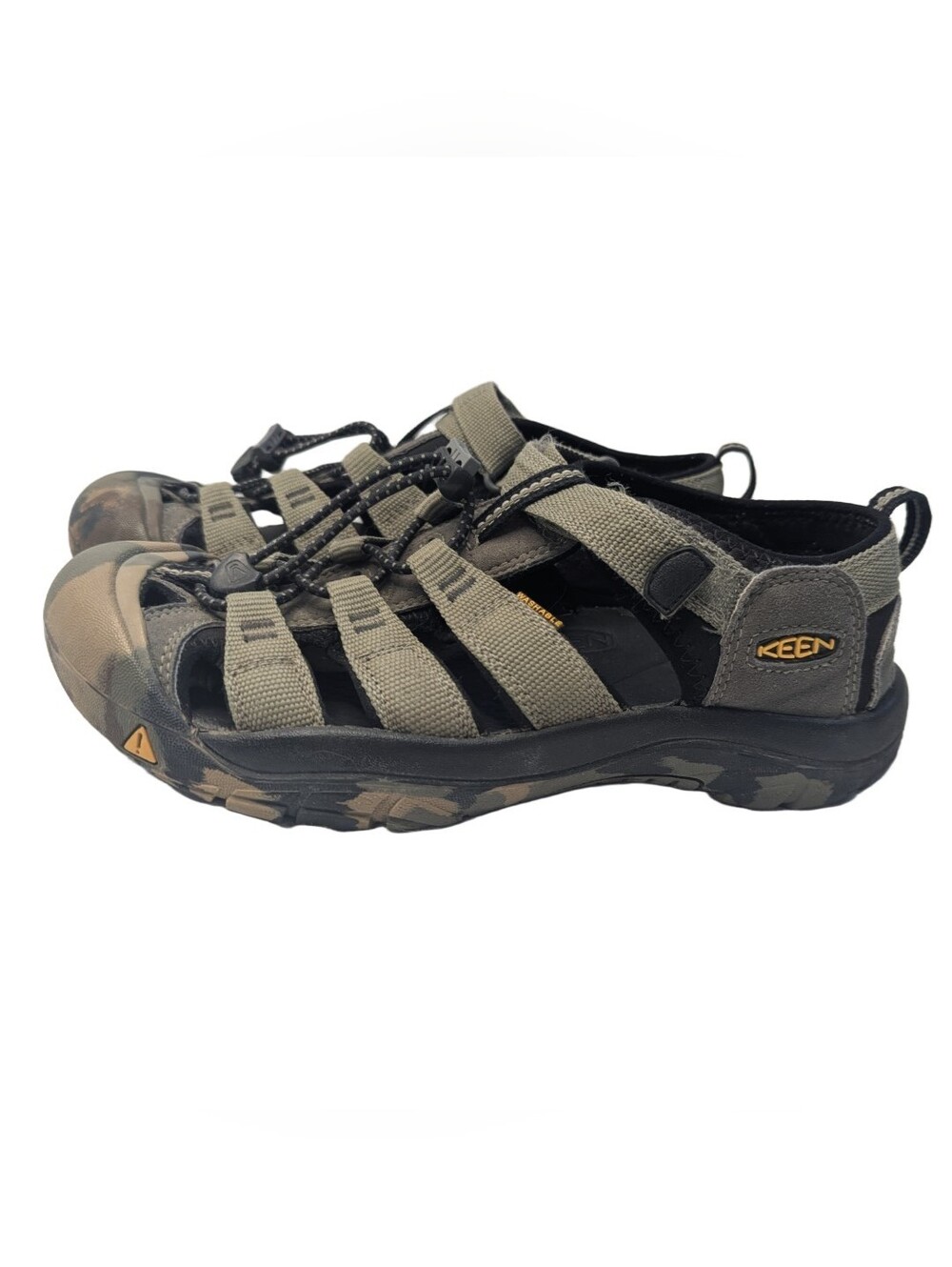 Keen Newport H2 (1022840) Washable Sandal Shoe Green Camouflage Kids Size 6